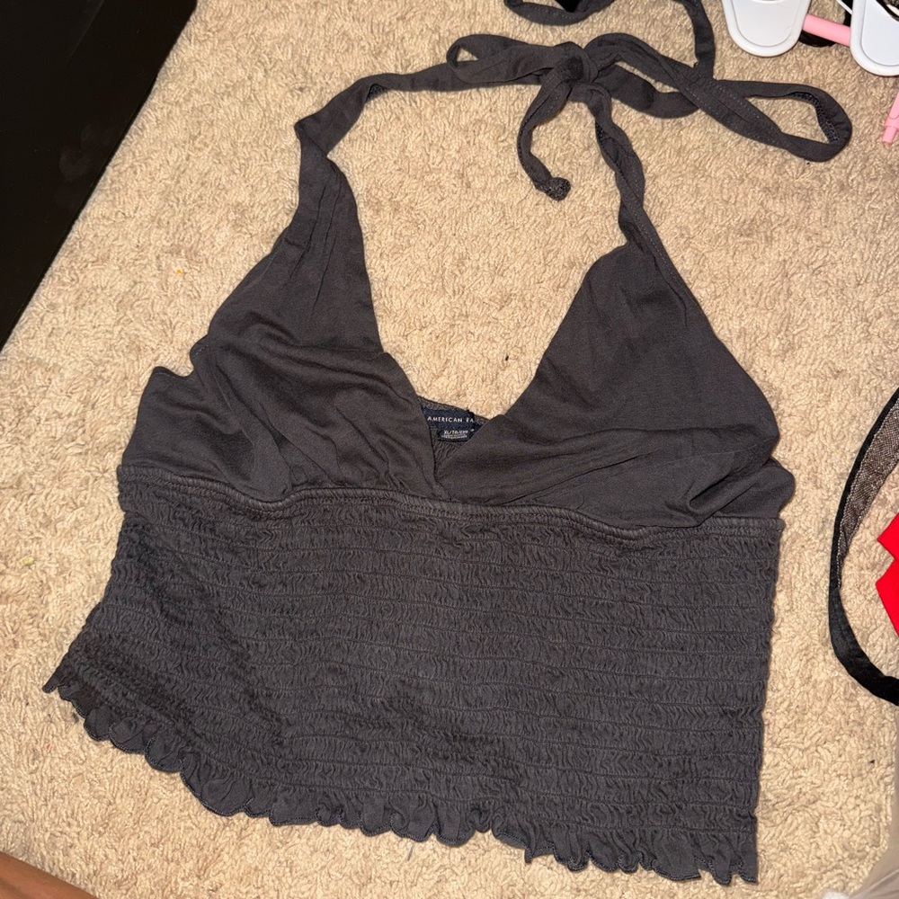 Dark Gray Halter Top